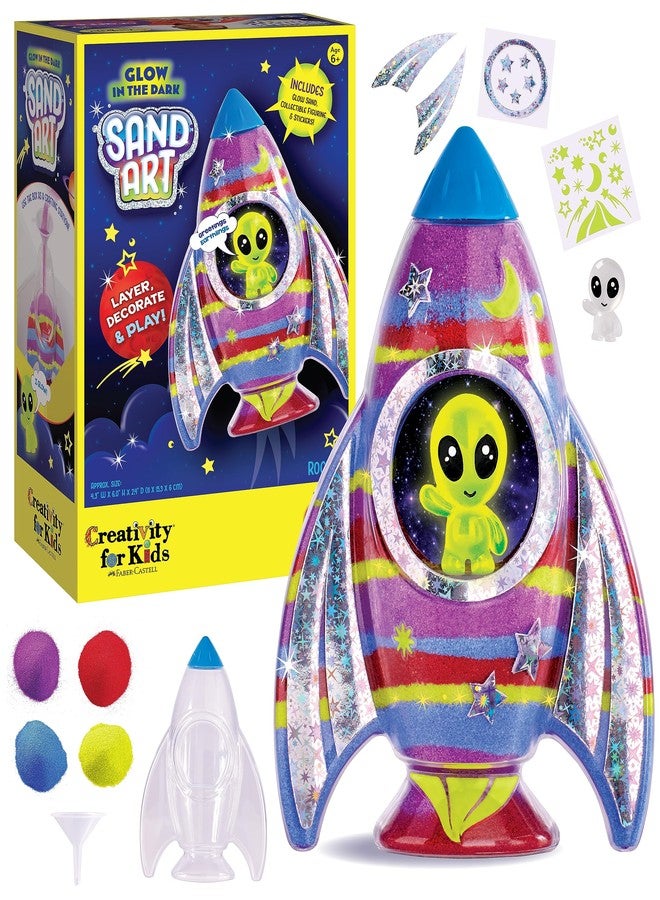 Creativity for Kids Sand Art Kit: Rocket Ship - DIY Kids Space Toys, Easter Basket Stuffers & Gifts for Boys (Ages 6+) - Image 1